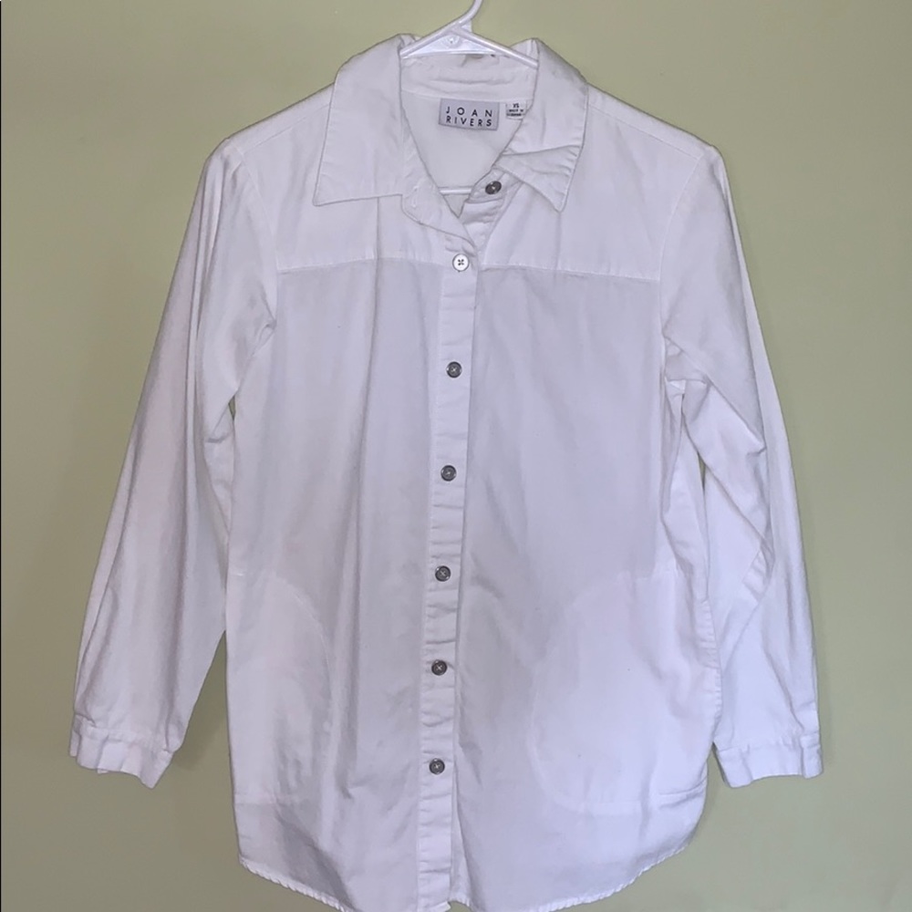 Joan Rivers White Button Up XS